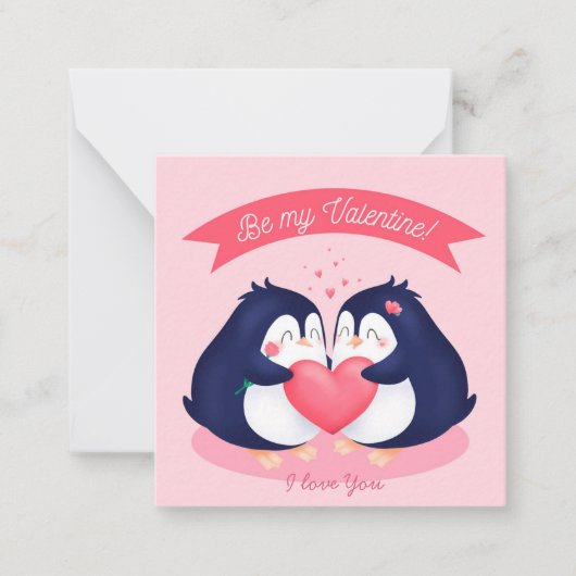 Carte De Correspondance Jolie Saint-Valentin (Devant)