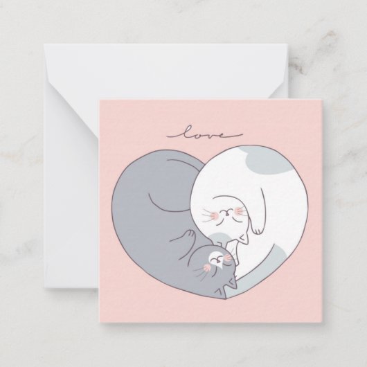 Carte De Correspondance Jolie Saint-Valentin (Devant)