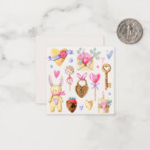 Carte De Correspondance Jolie Saint-Valentin (Devant/Arrière en situation)