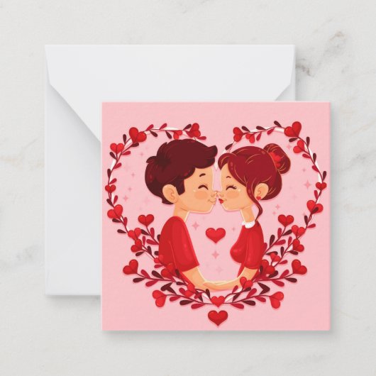 Carte De Correspondance Jolie Saint-Valentin (Devant)