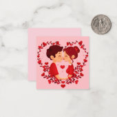 Carte De Correspondance Jolie Saint-Valentin (Devant/Arrière en situation)