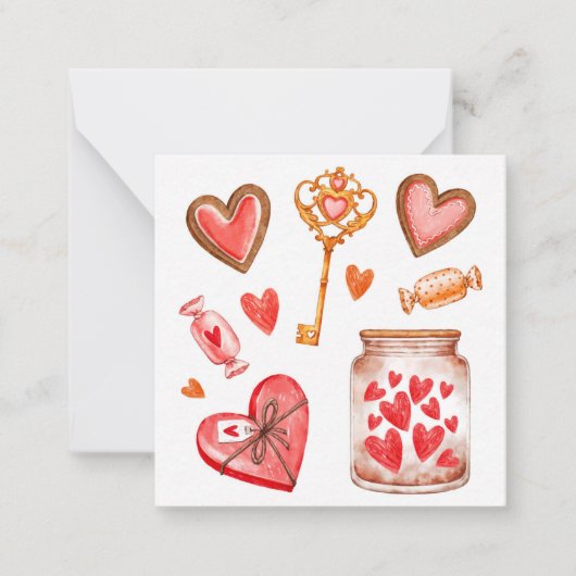 Carte De Correspondance Jolie Saint-Valentin (Devant)