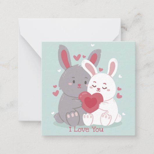 Carte De Correspondance Jolie Saint-Valentin (Devant)