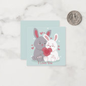 Carte De Correspondance Jolie Saint-Valentin (Devant/Arrière en situation)