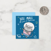 Carte De Correspondance Jolie Saint-Valentin (Devant/Arrière en situation)
