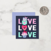 Carte De Correspondance Jolie Saint-Valentin (Devant/Arrière en situation)