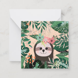 Carte De Correspondance Jolie Sloth