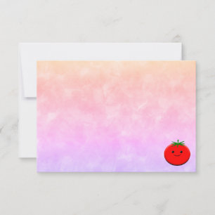 Carte De Correspondance Jolie tomate de dessin animé aquarelle personnalis