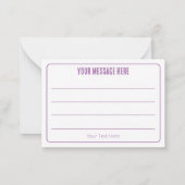 Carte De Correspondance Jolie typographie Halloween joyeux ligné mini (Dos)