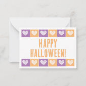 Carte De Correspondance Jolie typographie Halloween joyeux ligné mini (Devant)