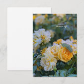 Carte De Correspondance Jolies bouquets de roses jaunes (Devant / Derrière)