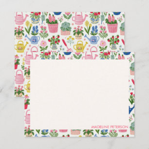 Carte De Correspondance Jolies fleurs colorées de jardin