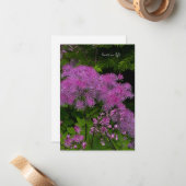 Carte De Correspondance Jolies fleurs violettes (Devant/Arrière en situation)