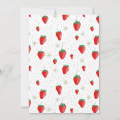 Carte De Correspondance Jolies fraises et fleurs d'été (Dos)