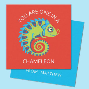 Carte De Correspondance Jolis Caméléons Enfants Saint-Valentin Classe