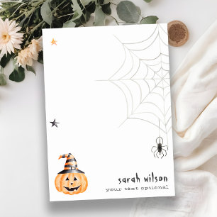Carte De Correspondance Jolis citrouilles effrayants Halloween Toile d'ara