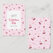 Carte De Correspondance Jolis cœurs rouges Joyuse Saint-Valentin   (Devant / Derrière)