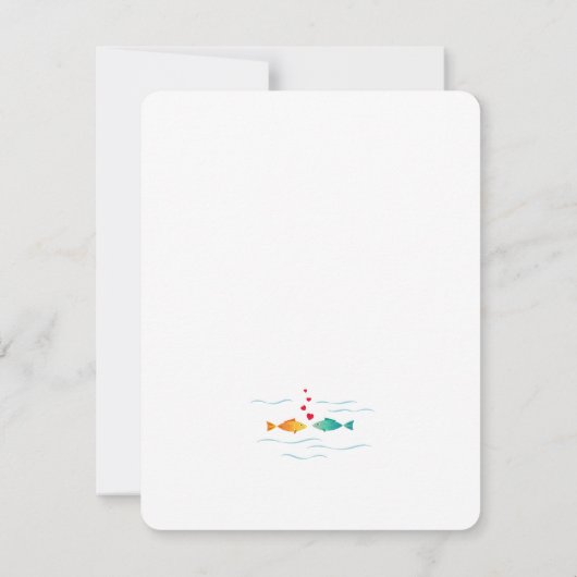 Carte De Correspondance Jolis poissons de mer amoureux (Dos)