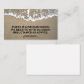 Carte De Correspondance Joseph Addison Citation Inspirationnelle "Conseil" (Devant / Derrière)