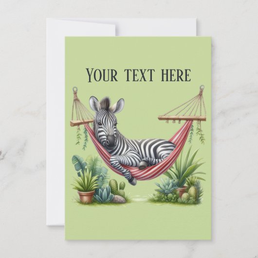 Carte De Correspondance Jote bébé zèbre ajouter un message (Devant)