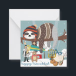 Carte De Correspondance Jote Hanoukka Sloth<br><div class="desc">Adorable Hanoukka Sloth</div>