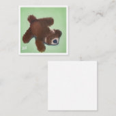 Carte De Correspondance Jouet à peluche de chiot (Devant / Derrière)