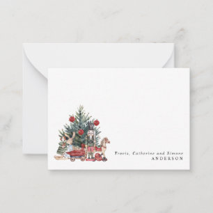 Carte De Correspondance Jouets de sapin de Noël moderne Casse-noisette Not