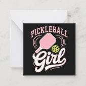 Carte De Correspondance Joueuse de pickleball fille (Devant)