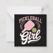 Carte De Correspondance Joueuse de pickleball fille (Dos)