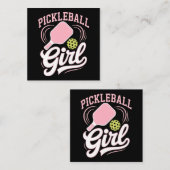 Carte De Correspondance Joueuse de pickleball fille (Devant / Derrière)
