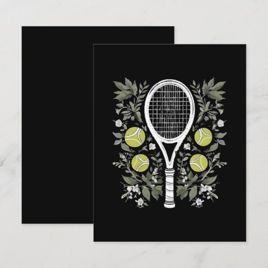 Carte De Correspondance Joueuse de tennis (Devant / Derrière)