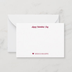 Carte De Correspondance Jour de la Saint-Valentin avec un arc et une flèch