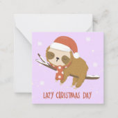 Carte De Correspondance Jour de Noël paresseux (Devant)