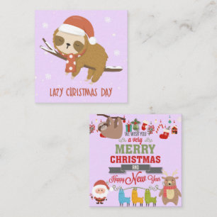 Carte De Correspondance Jour de Noël paresseux