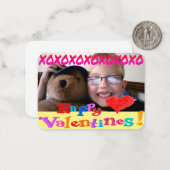 Carte De Correspondance Jour des Valentines de classe personnalisée (Devant/Arrière en situation)