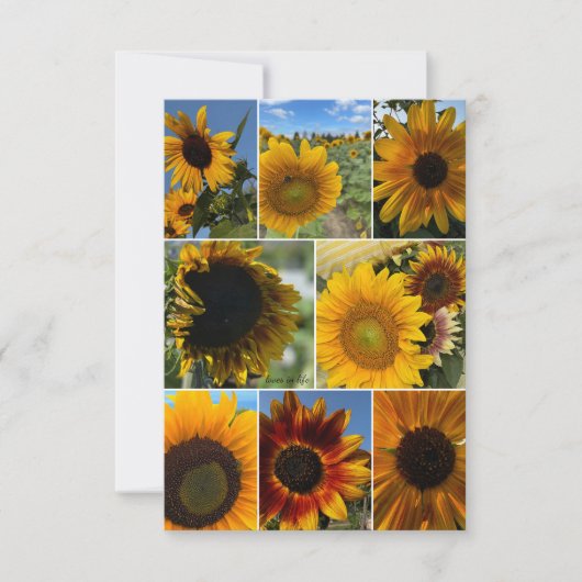 Carte De Correspondance Jours heureux - Collage de tournesol (Devant)
