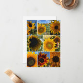 Carte De Correspondance Jours heureux - Collage de tournesol (Devant/Arrière en situation)
