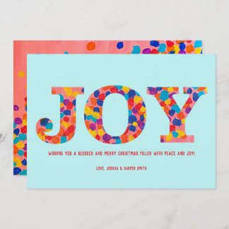 Carte De Correspondance Joy Christmas Card - Confetti