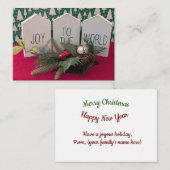 Carte De Correspondance Joy to the world (Devant / Derrière)