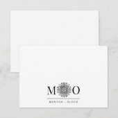 Carte De Correspondance Joyau Couple Motif Ampersand Monogramme (Devant / Derrière)