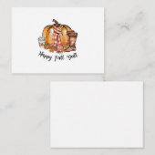 Carte De Correspondance Joyeuse Automne à Tous Chaussures Citrouille (Devant / Derrière)