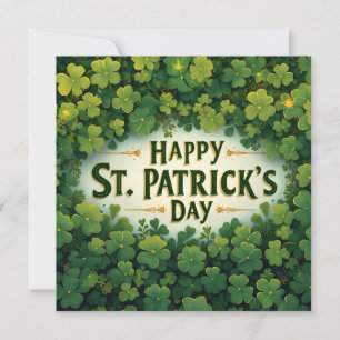 Carte De Correspondance Joyeuse fête de la Saint-Patrick Art de trèfle