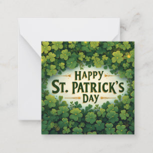 Carte De Correspondance Joyeuse fête de la Saint-Patrick Art de trèfle