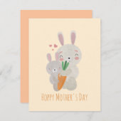 Carte De Correspondance Joyeuse fête des Mères (Devant / Derrière)