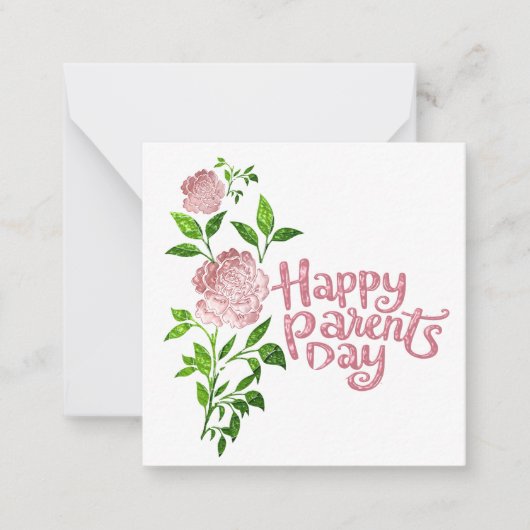 Carte De Correspondance Joyeuse Fête des Parents (Devant)