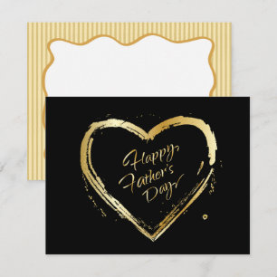 Carte De Correspondance Joyeuse Fête des Pères ! Calligraphie élégante de