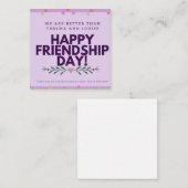 Carte De Correspondance Joyeuse Journée d'amitié Bonne Valentines Ami (Devant / Derrière)