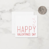 Carte De Correspondance Joyeuse journée Valentines (Devant/Arrière en situation)