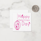 Carte De Correspondance Joyeuse journée Valentines (Devant/Arrière en situation)