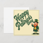 Carte De Correspondance Joyeuse Saint-Patrick Mignon Lutins (Devant / Derrière)